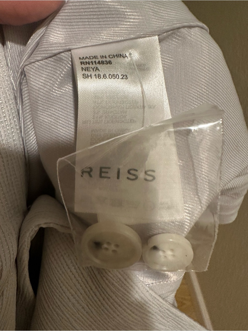 Reiss Women's Light Gray Single-Button Textured Blazer Size 6 - Picture 4 of 5